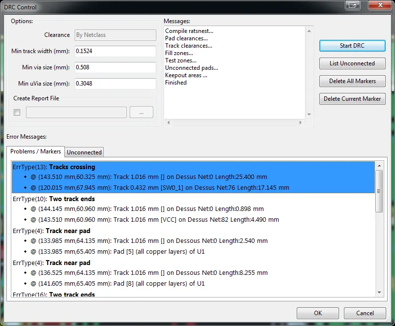 DRC control errors