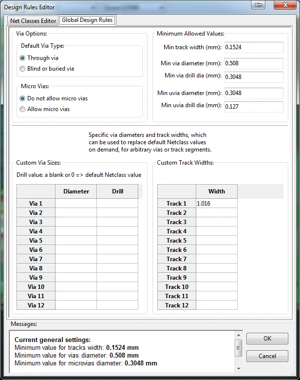 design rules editor